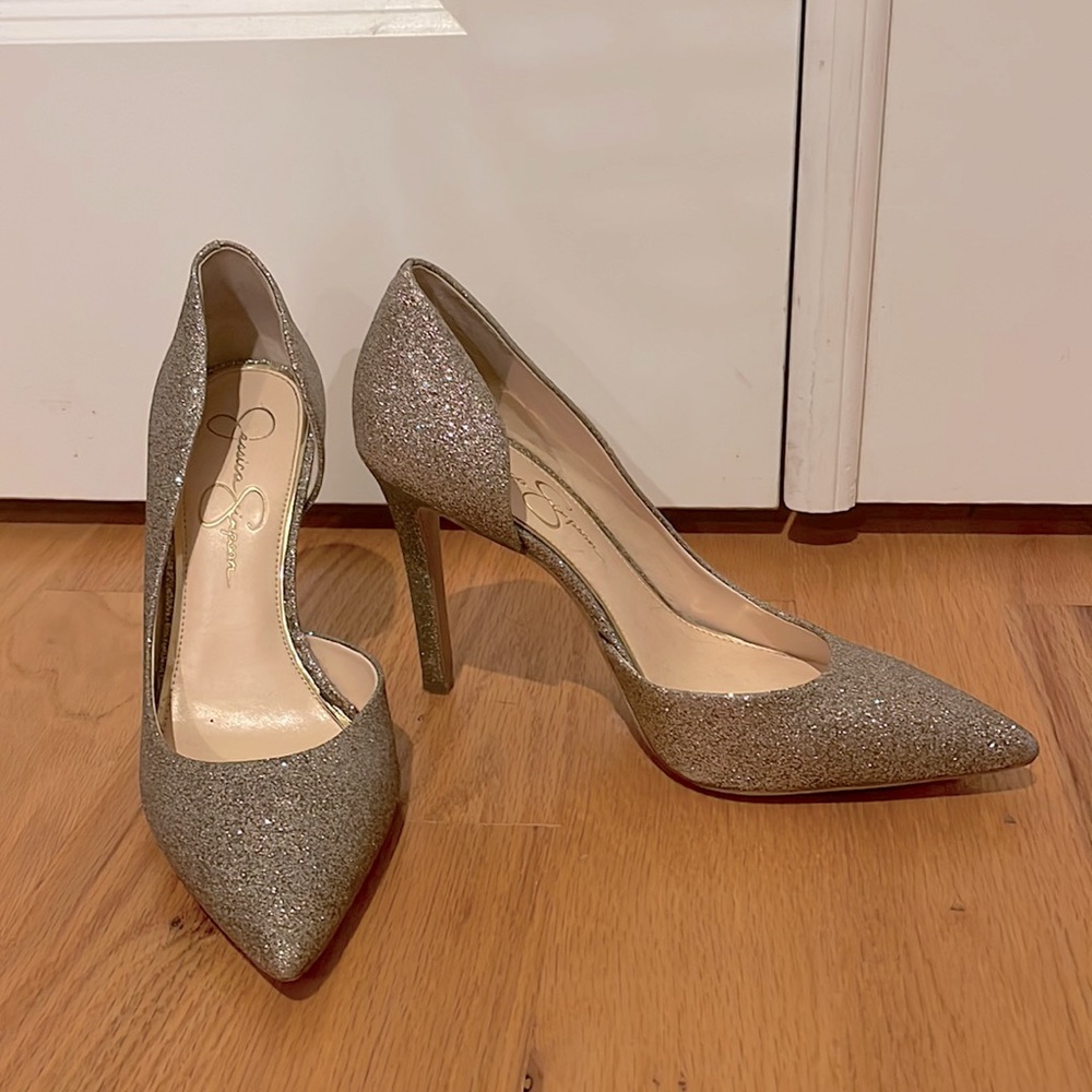 Jessica Simpson glitter heels size 8.5